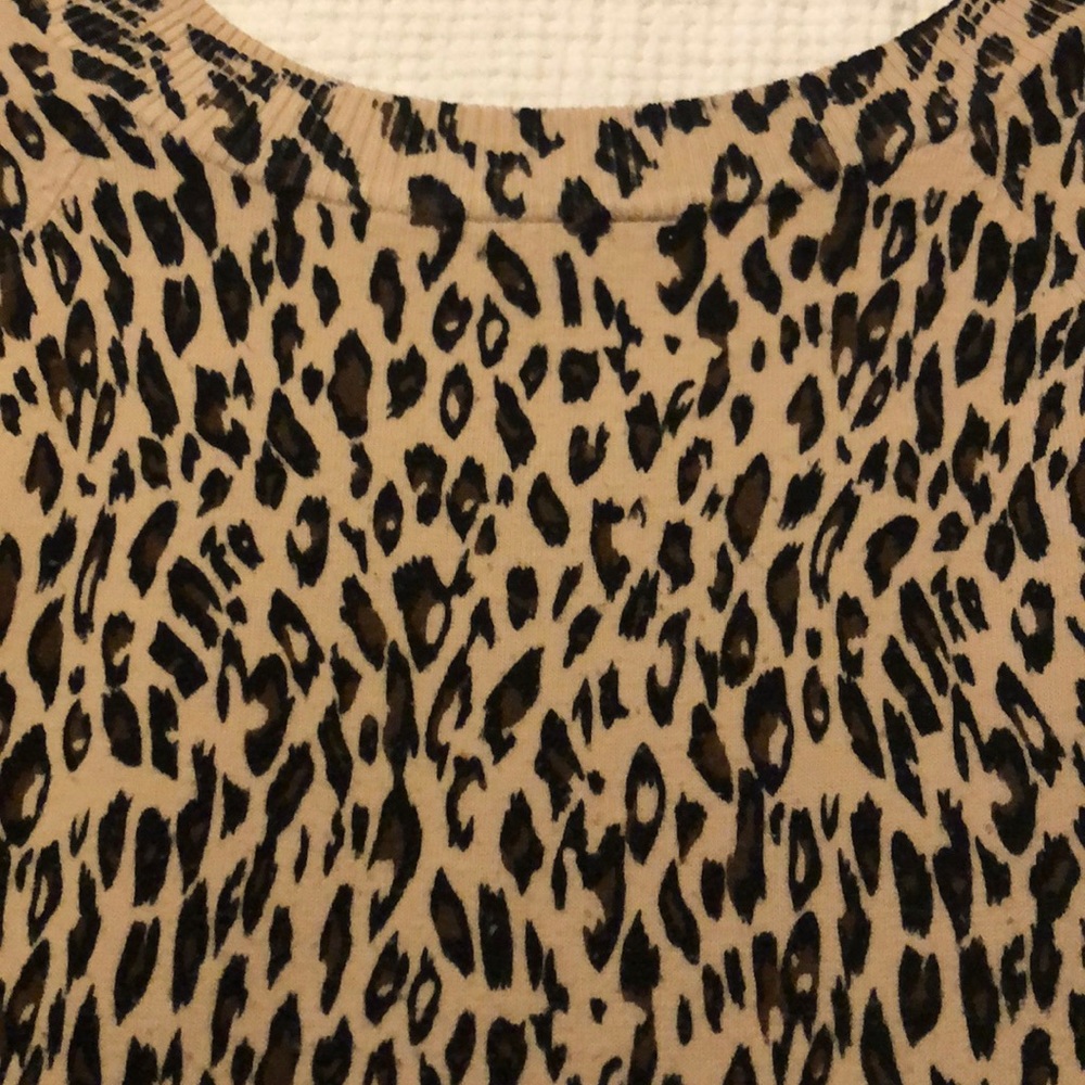 Animal print boat neck top
